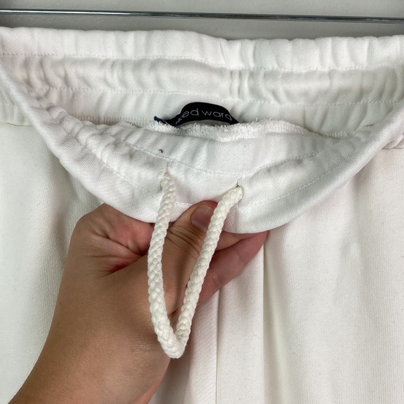 NWT Naked Wardrobe | White Cotton Blend Jogger Sweatpants Women's L - Picture 4 of 9
